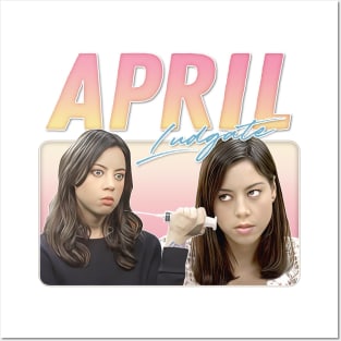 April Ludgate /// Retro Aesthetic Style Fan Design Posters and Art